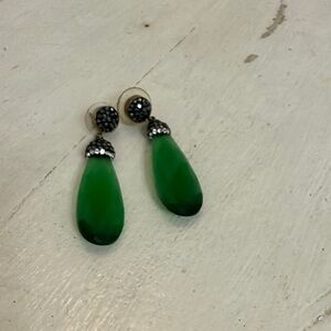 Elegant Green Drop Earrings